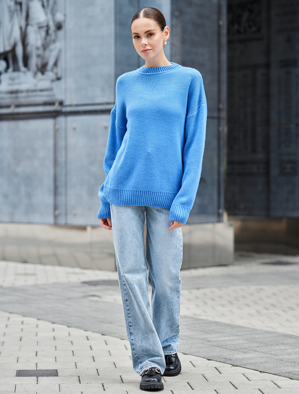 Pulover tricotat de damă Staff isa blue