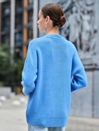 Pulover tricotat de damă Staff isa blue