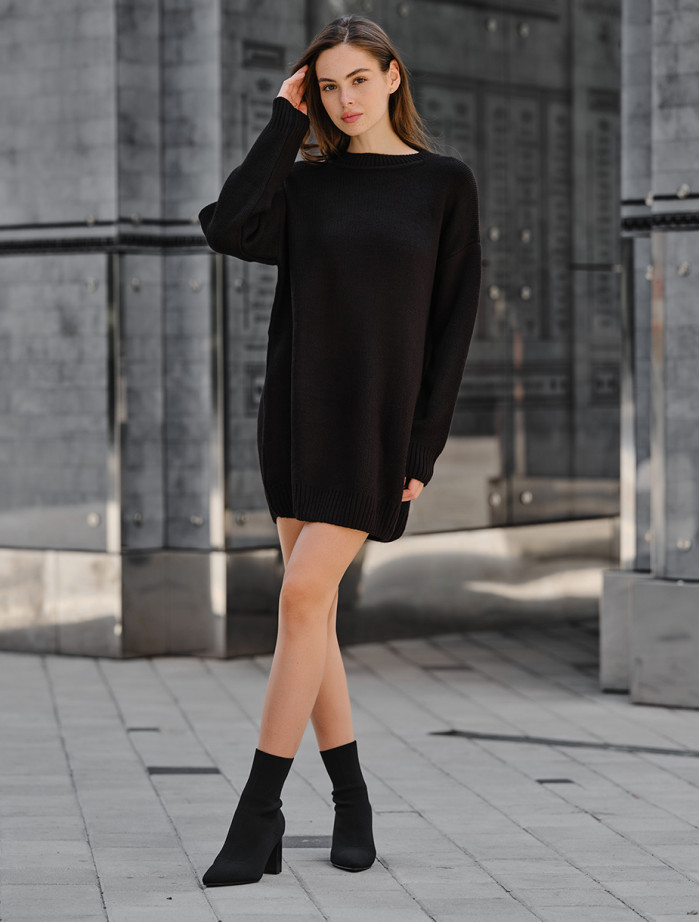 Rochie tricotată de damă Staff black