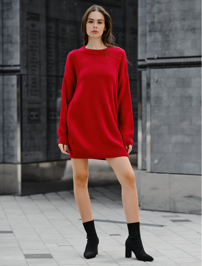 Rochie tricotată de damă Staff red
