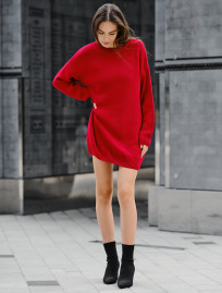 Rochie tricotată de damă Staff red