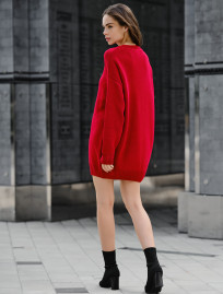 Rochie tricotată de damă Staff red