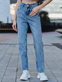 Blugi de damă Staff light blue mom