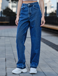 Blugi de damă Staff wide leg blue