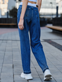 Blugi de damă Staff wide leg blue