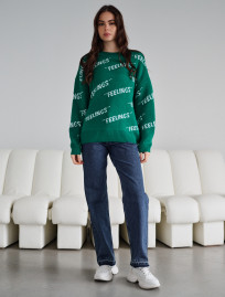 Bluză de damă Staff feelings green oversize