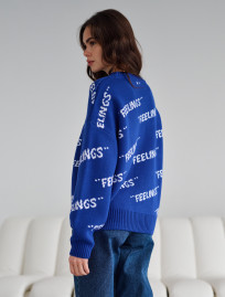Bluză de damă Staff feelings blue oversize