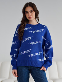 Bluză de damă Staff feelings blue oversize