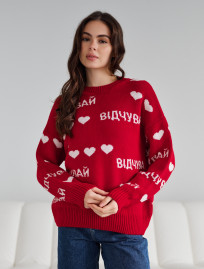Bluză de damă Staff simte red oversize