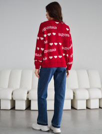 Bluză de damă Staff simte red oversize