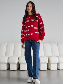 Bluză de damă Staff simte red oversize