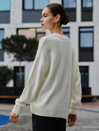 Pulover tricotat de damă Staff amour milk oversize