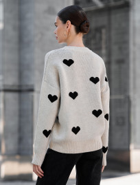 Pulover tricotat de damă Staff hearts
