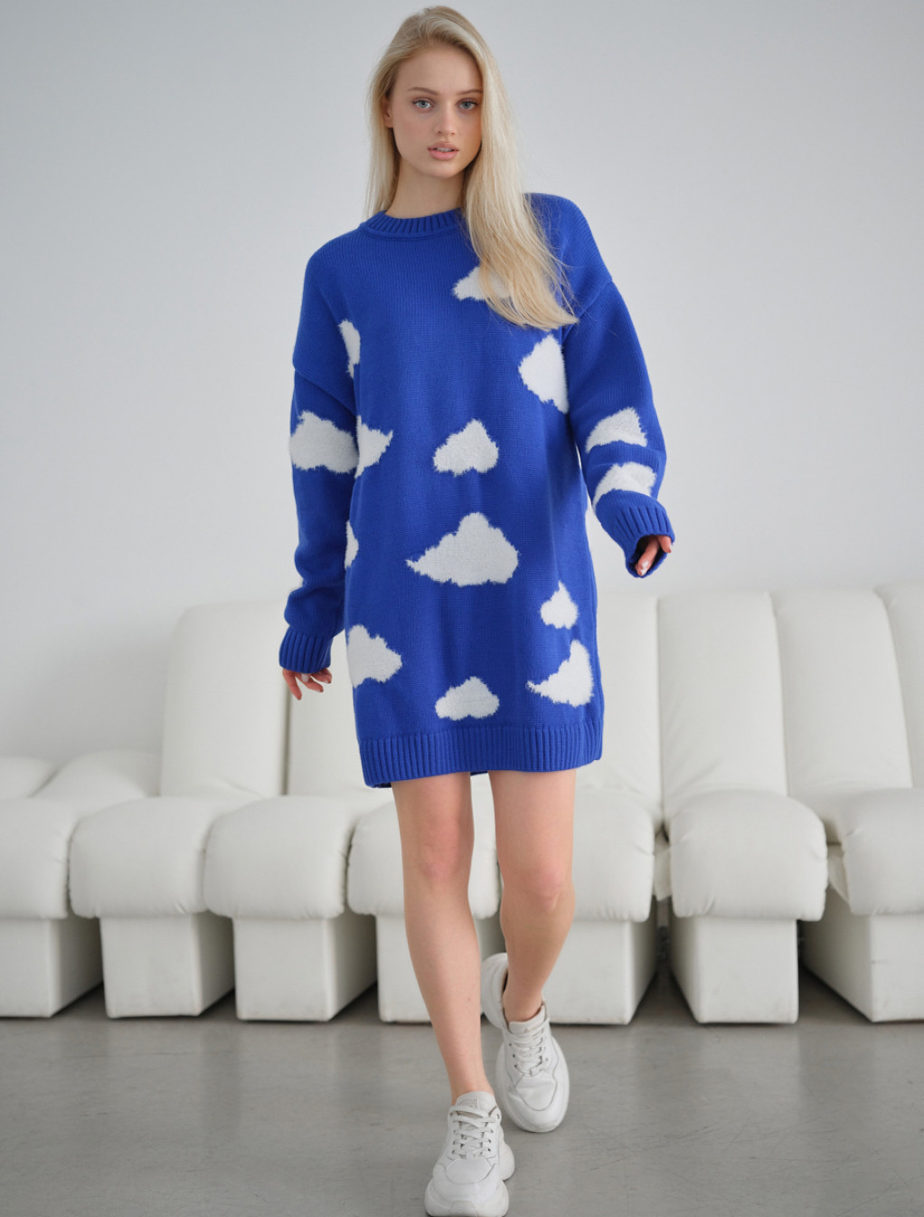 Rochie pulover tricotat de damă Staff cloud oversize