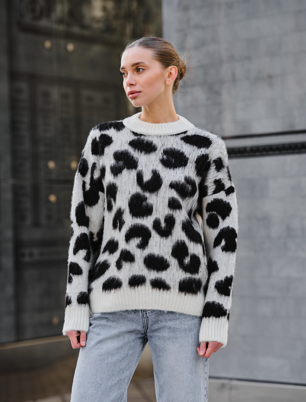 Pulover tricotat de damă Staff leo oversize