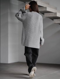 Pulover tricotat de damă Staff lo gray oversize