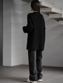 Pulover tricotat de damă  Staff lo black oversize