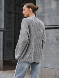 Pulover tricotat de damă Staff bear gray oversize