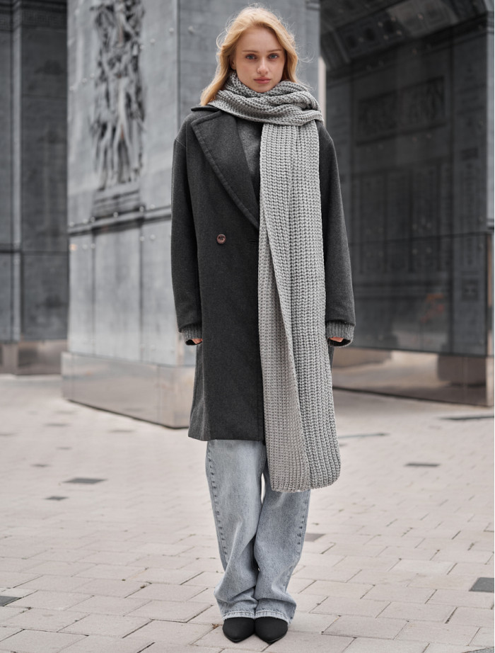 Fular de damă Staff so light gray