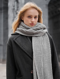 Fular de damă Staff so light gray