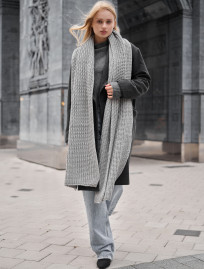 Fular de damă Staff so light gray