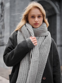 Fular de damă Staff so light gray