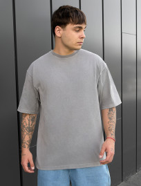 Tricou Staff gray face oversize