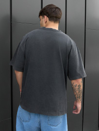 Tricou Staff va2 dark gray oversize