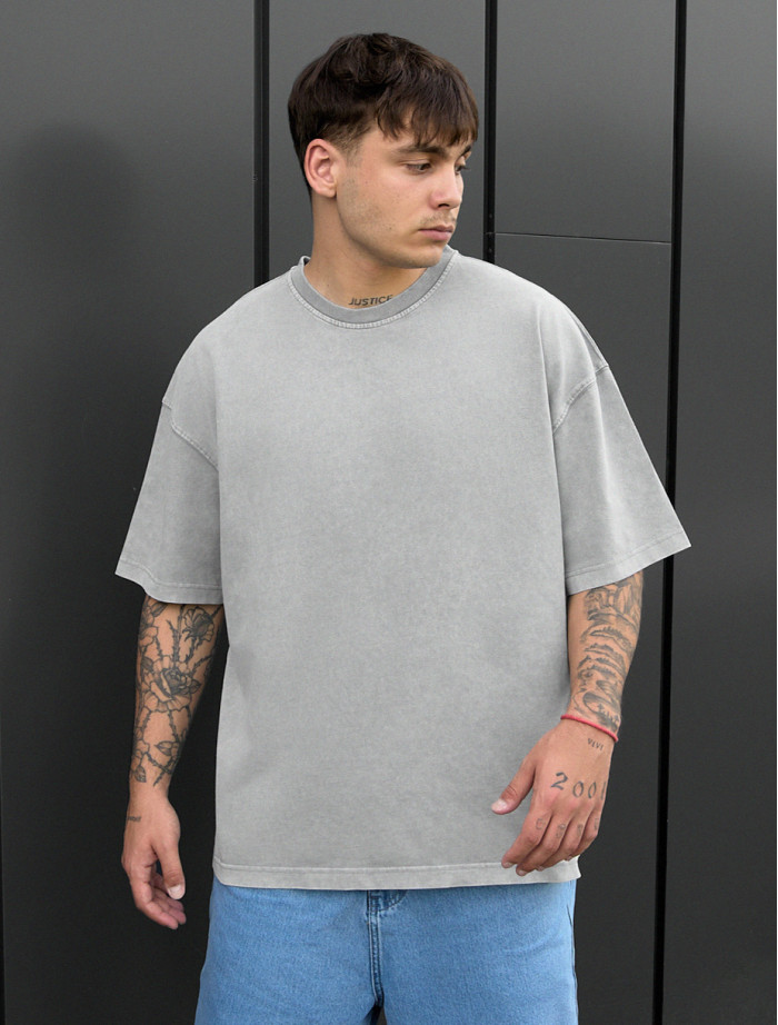 Tricou Staff va2 light gray oversize