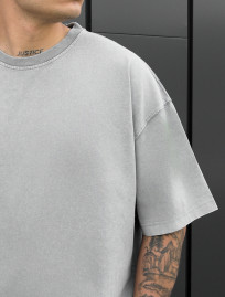 Tricou Staff va2 light gray oversize