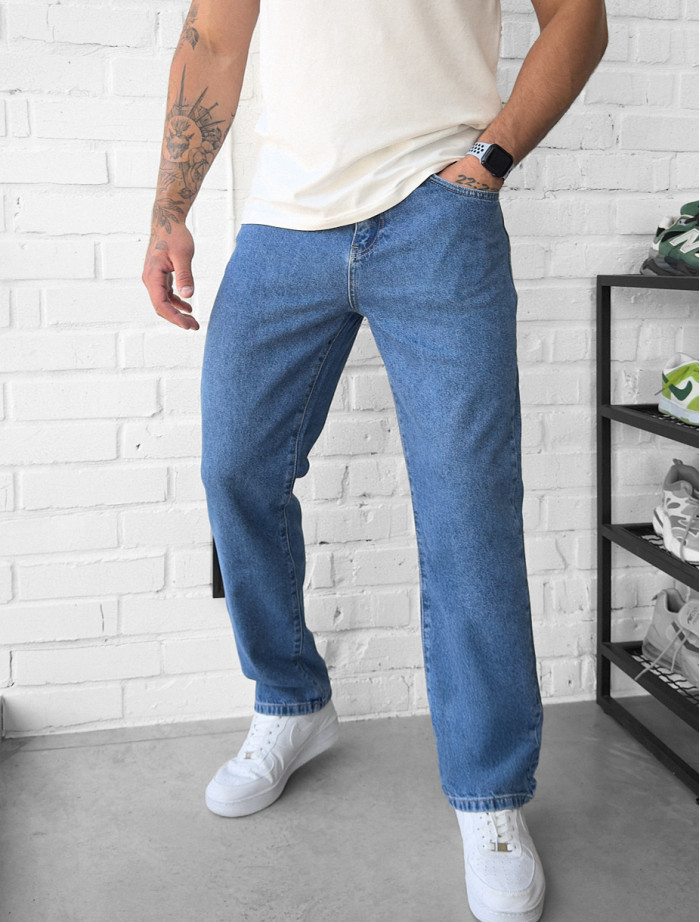 Blugi Staff 3 loose fit blue