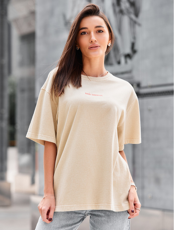 Tricou de damă Staff ri toxic introvert oversize