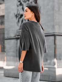 Tricou de damă Staff ri dark gray oversize