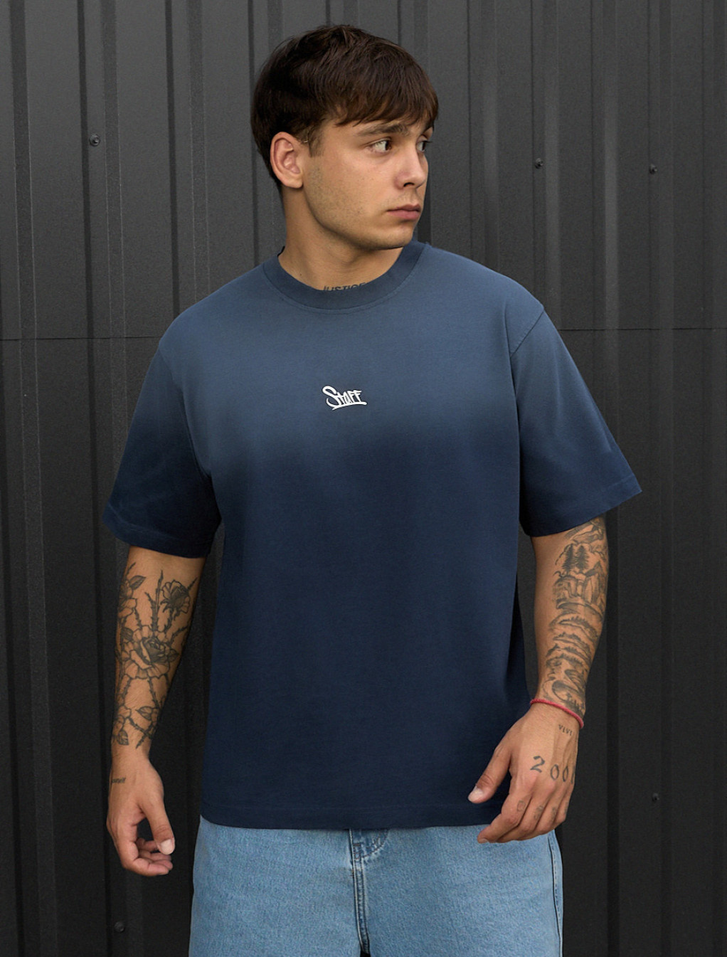 Tricou Staff va1 navy logo oversize