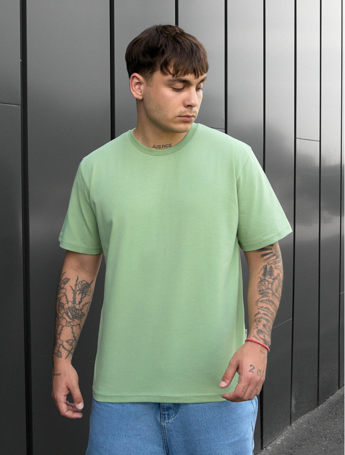 Tricou Staff va1 light green oversize