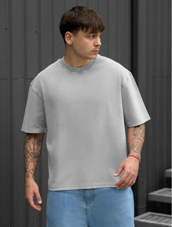Tricou Staff va2 gray oversize