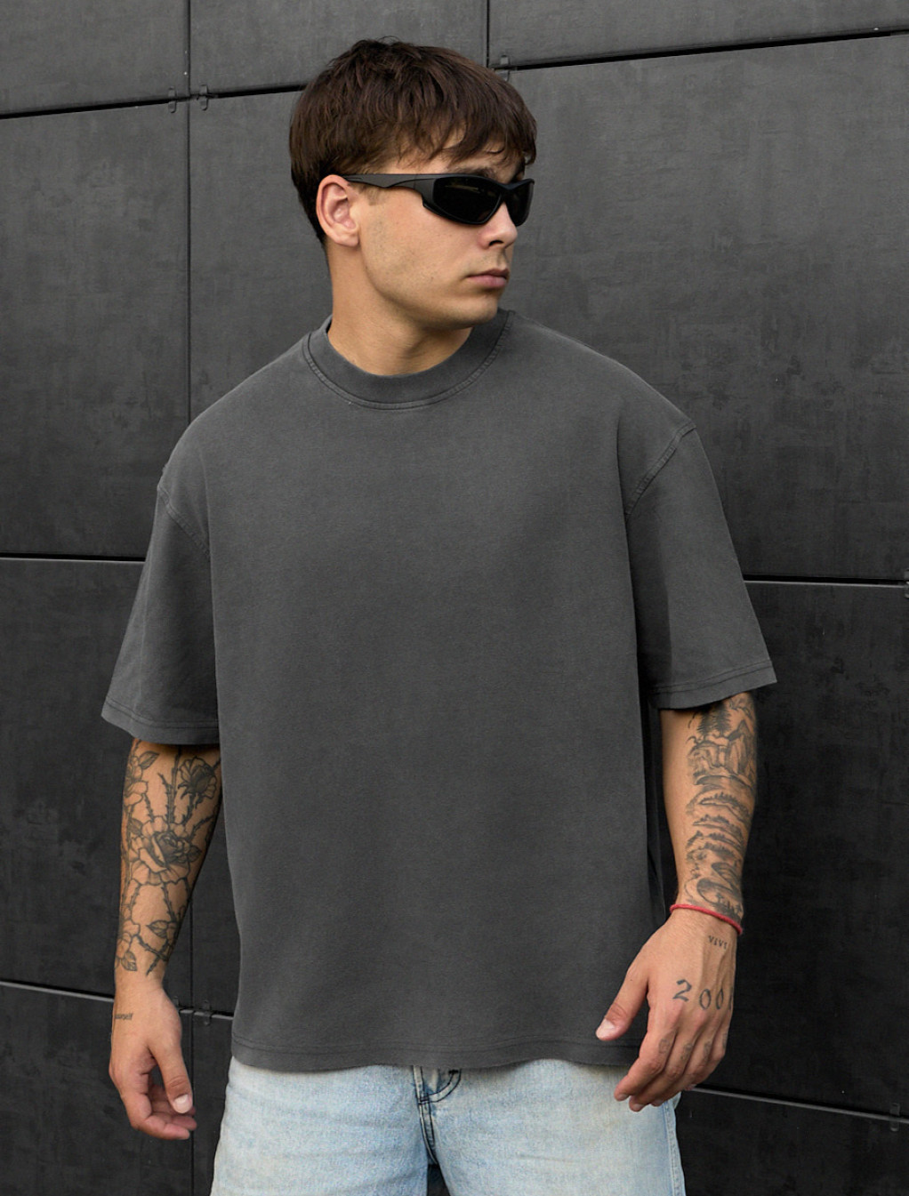 Tricou Staff va2 dark gray oversize