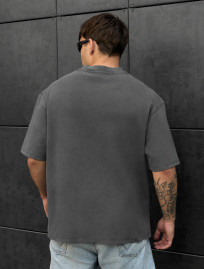 Tricou Staff va2 dark gray oversize