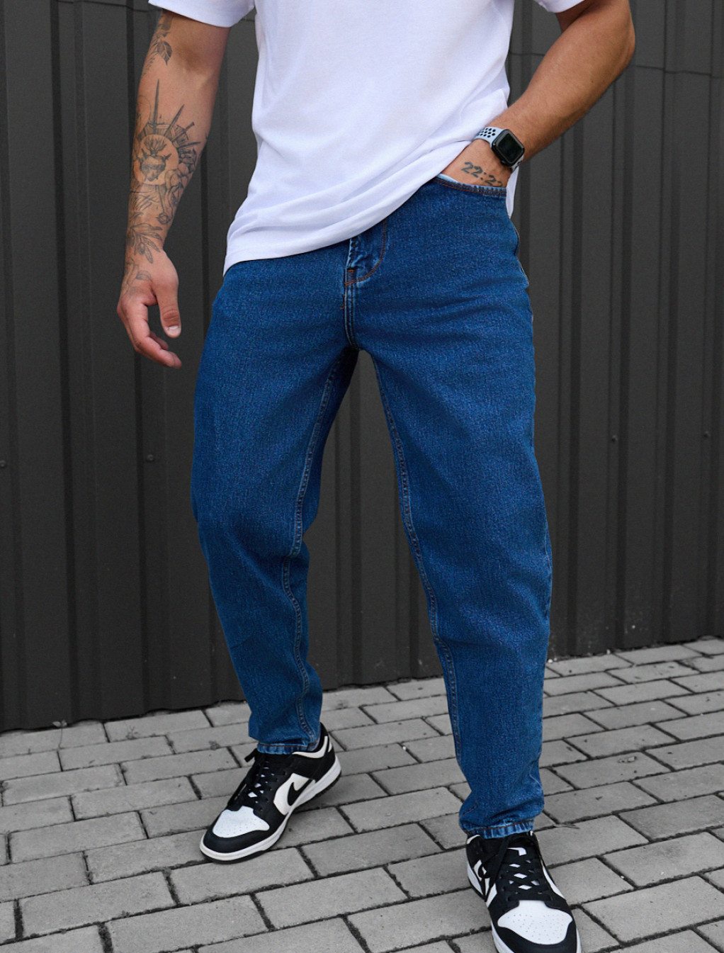 Blugi Staff 13 navy baggy
