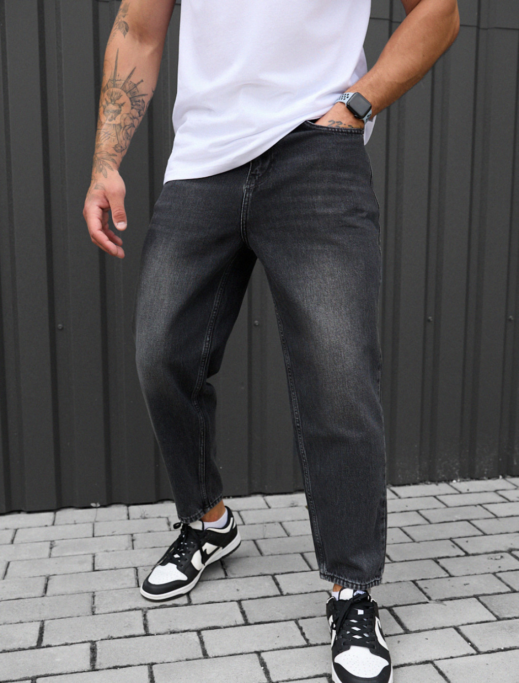 Blugi Staff 1 dark gray mom