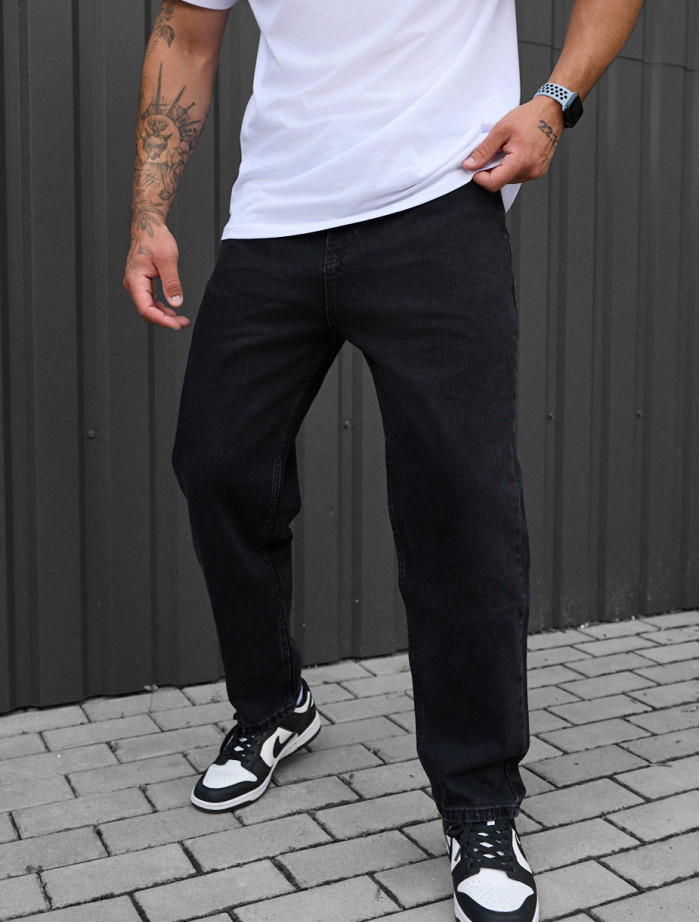 Blugi Staff 923 black regular mom