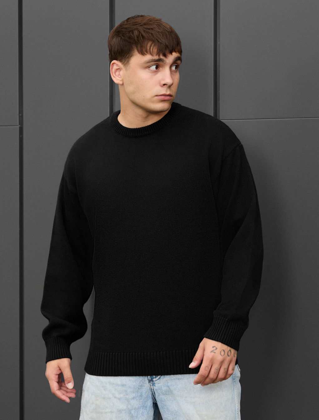 Pulover tricotat Staff 102 black