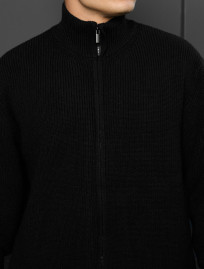 Pulover tricotat Staff 99 black oversize.