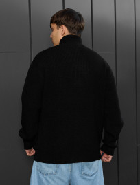 Pulover tricotat Staff 99 black oversize.