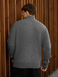 Pulover tricotat Staff 99 gray oversize