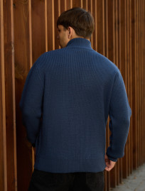 Pulover tricotat Staff 99 navy oversize