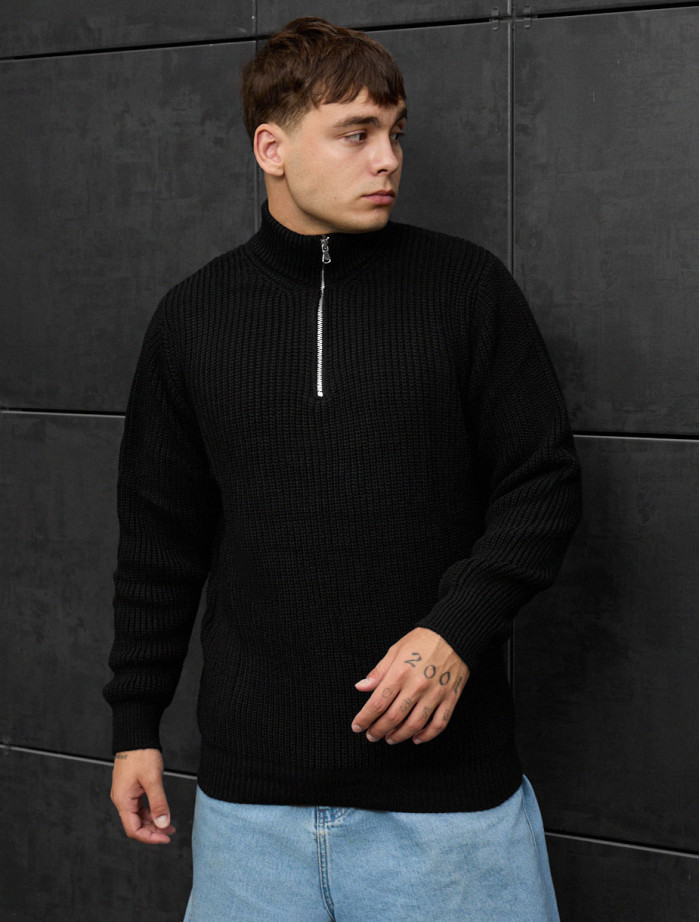 Pulover tricotat Staff 91 black oversize