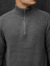 Pulover tricotat Staff 91 gray oversize
