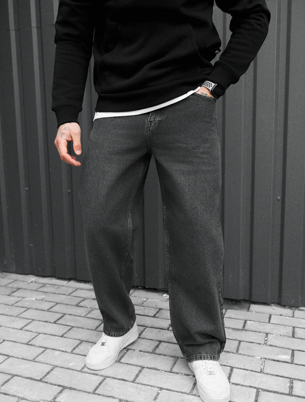 Blugi Staff 032 loose fit gray