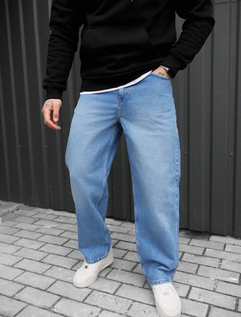 Blugi Staff 040 light blue baggy